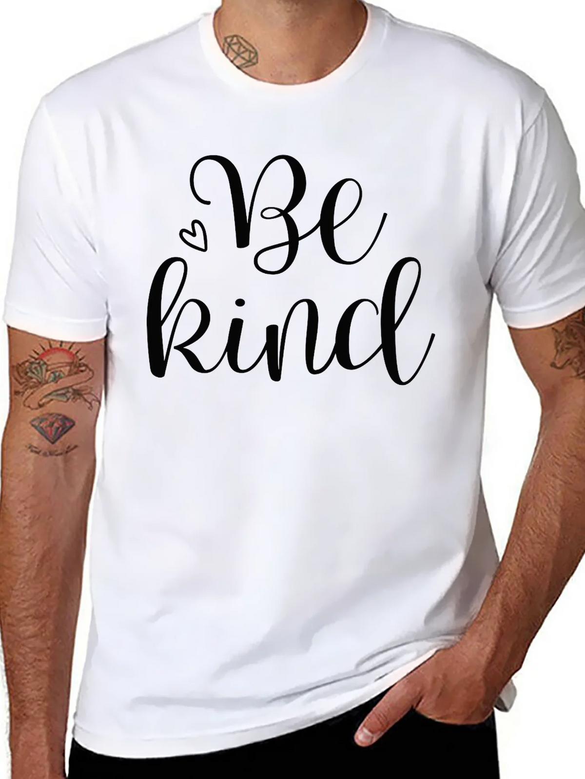 Be Kind Script Graphic Tee - Black product image 7