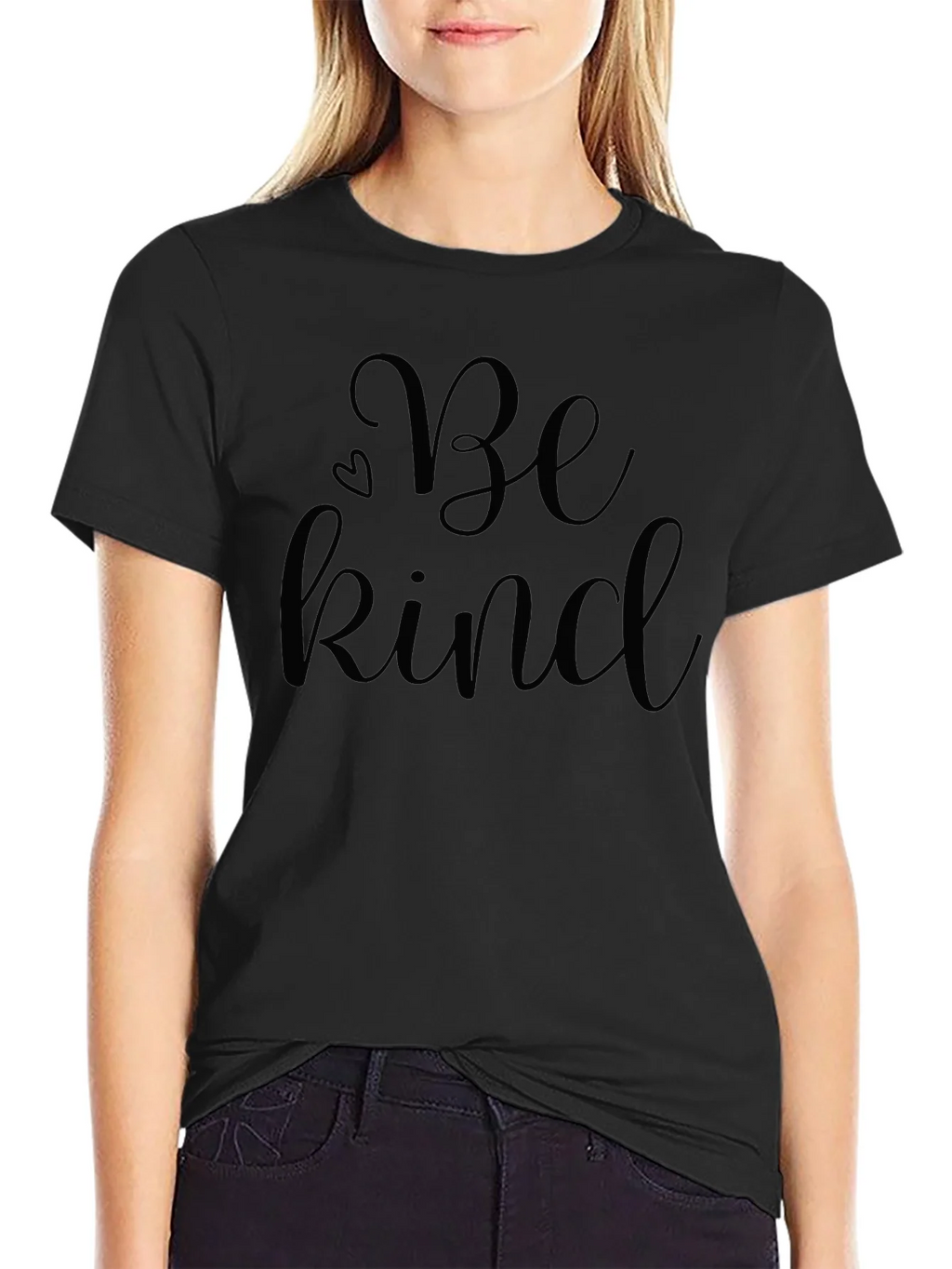 Be Kind Script Graphic Tee - Black product image 2