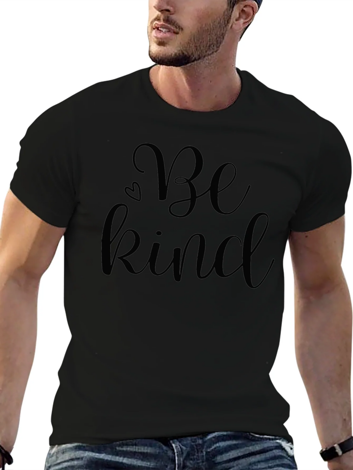 Be Kind Script Graphic Tee - Black product image 6