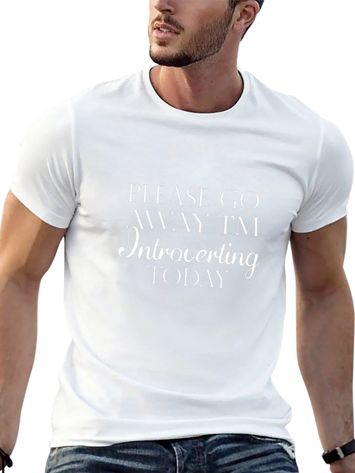 Introverting Today Graphic Tee - Black Cotton Shirt product image 12