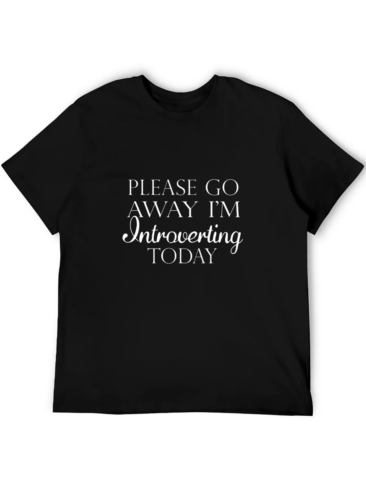 Introverting Today Graphic Tee - Black Cotton Shirt product image 5