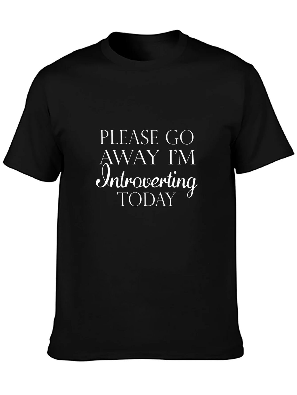 Introverting Today Graphic Tee - Black Cotton Shirt product image 3