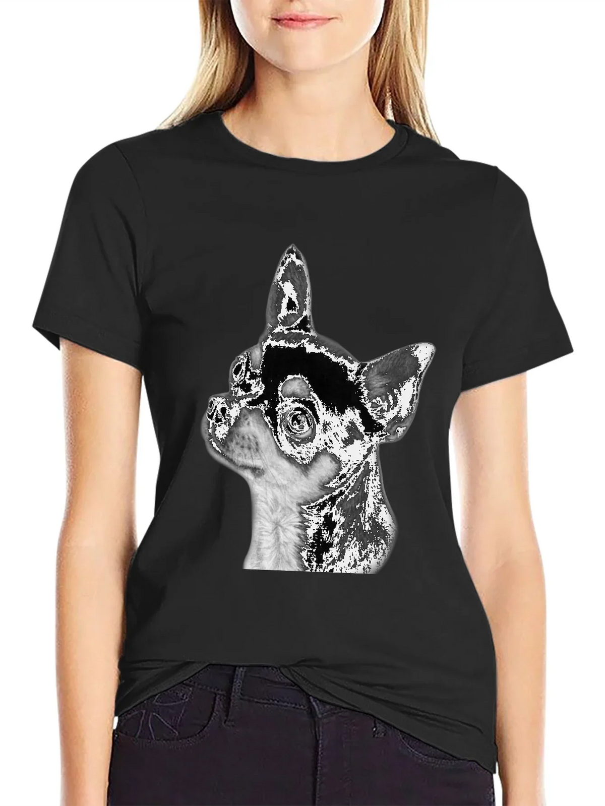 Chihuahua Dog Graphic Black T-Shirt product image 2