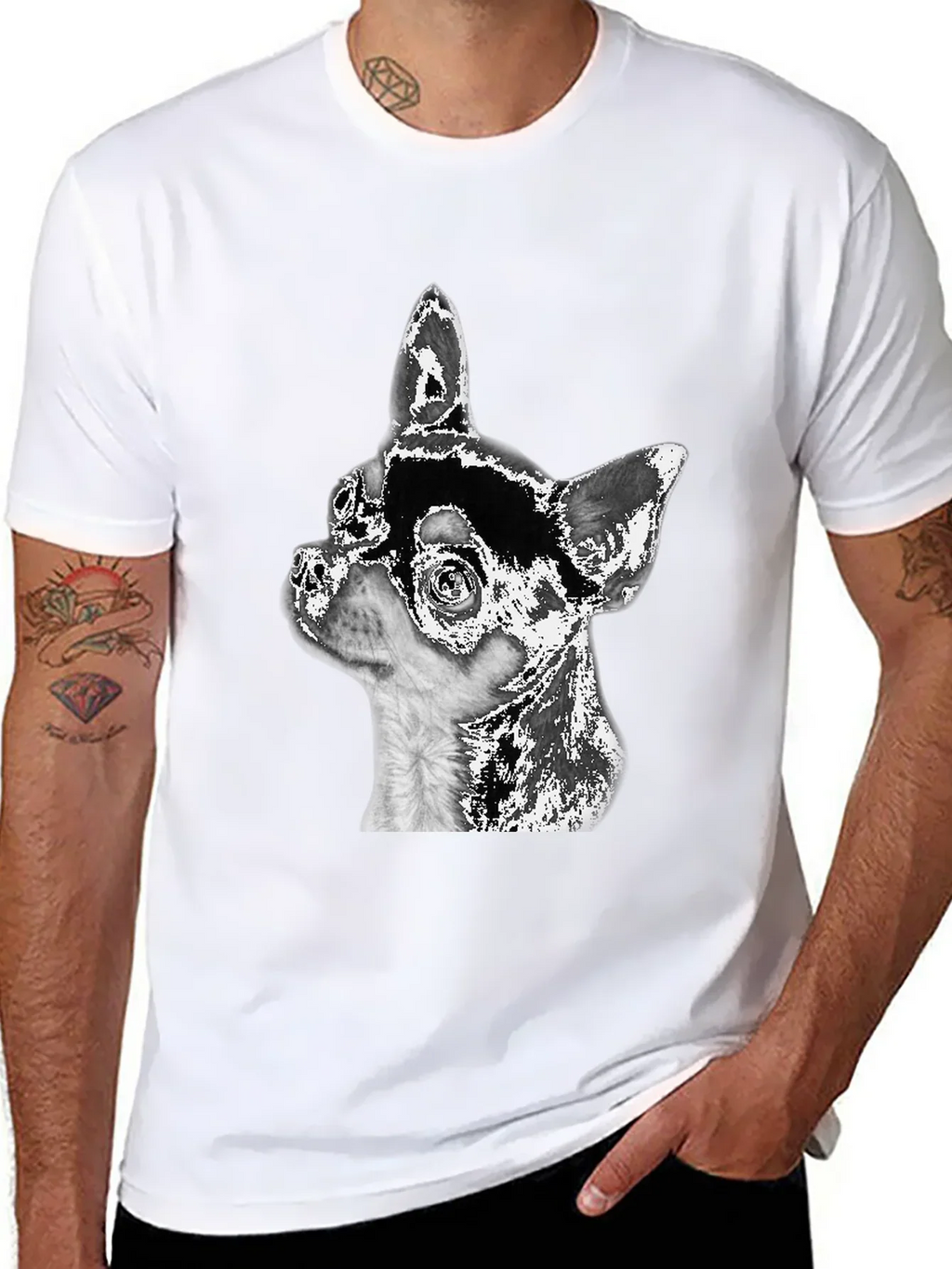 Chihuahua Dog Graphic Black T-Shirt product image 5