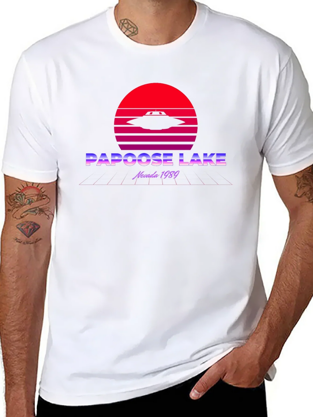 Papoose Lake UFO T-Shirt - Retro Nevada 1989 product image 7