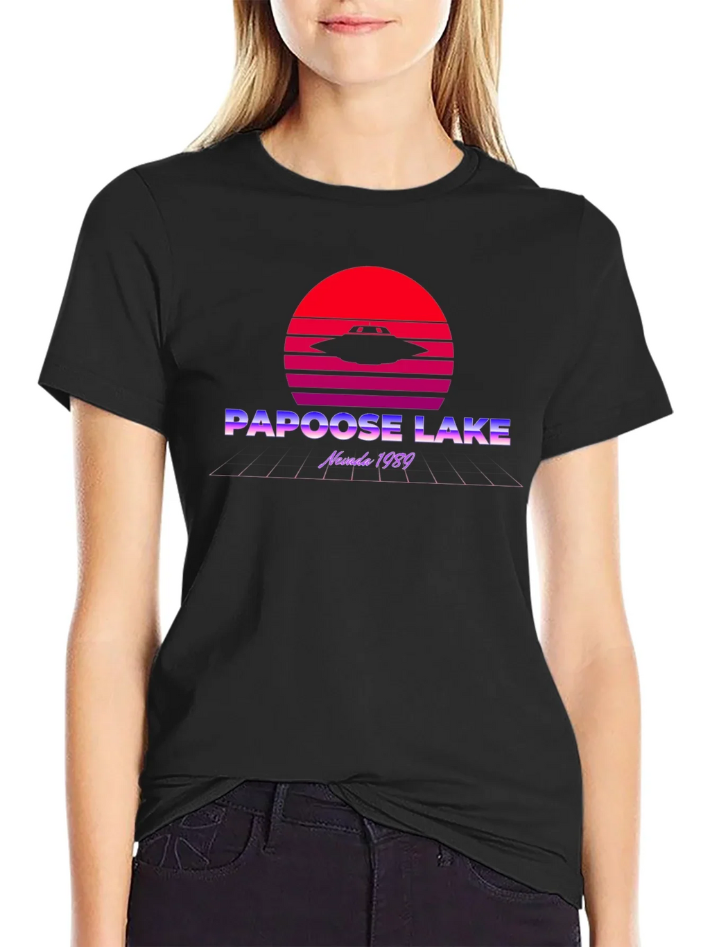 Papoose Lake UFO T-Shirt - Retro Nevada 1989 product image 2