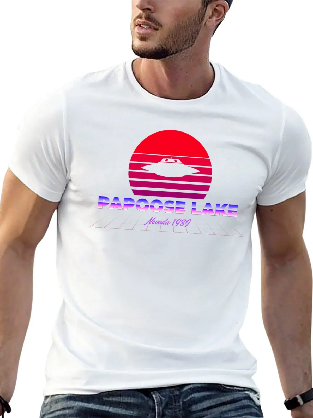 Papoose Lake UFO T-Shirt - Retro Nevada 1989 product image 12