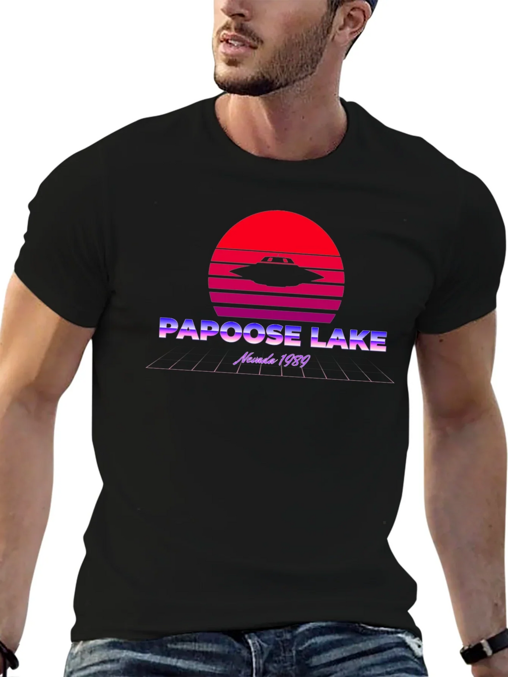 Papoose Lake UFO T-Shirt - Retro Nevada 1989 product image 6
