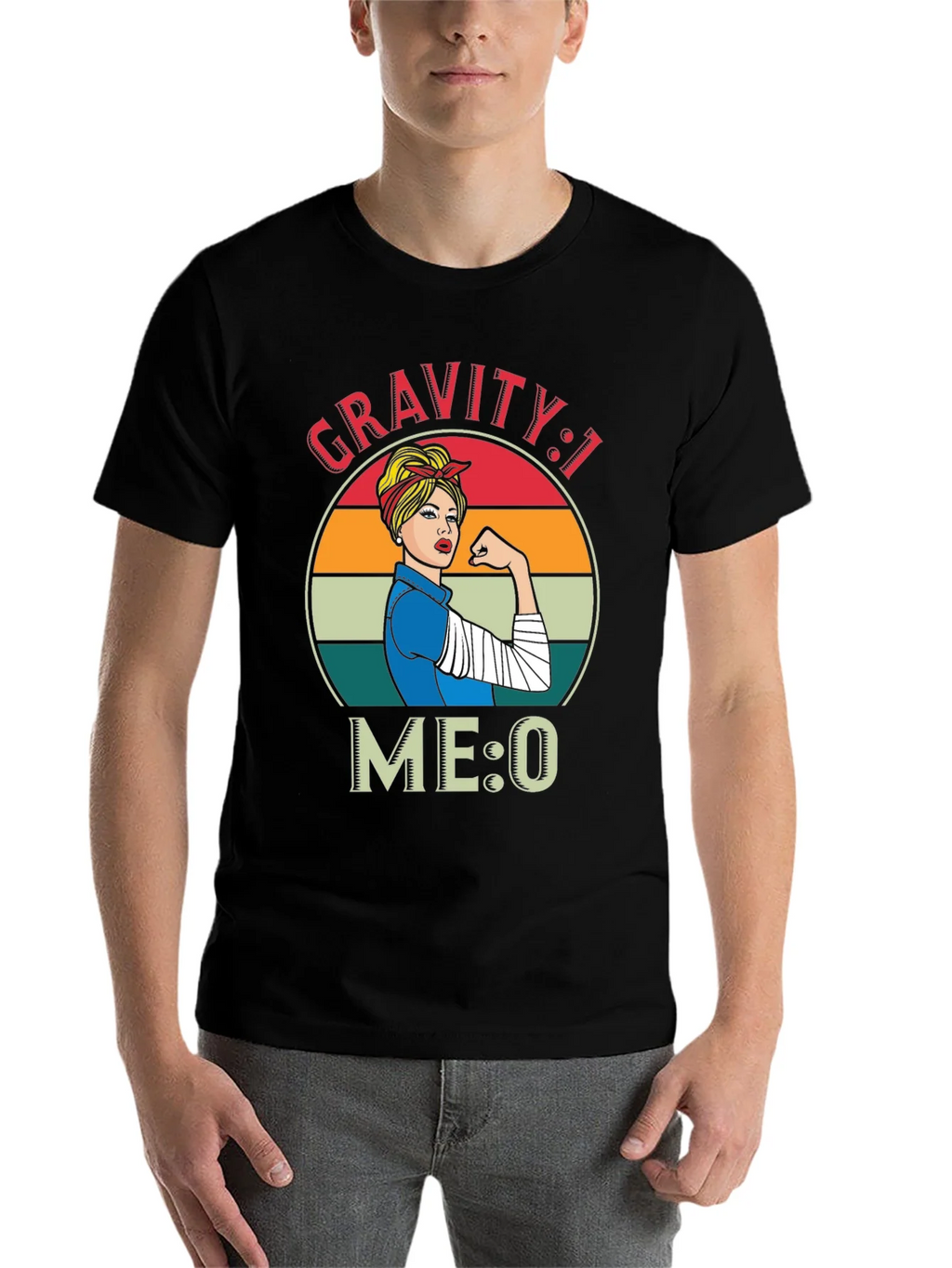 Gravity 1 Me 0 T-Shirt - Broken Arm Funny Get Well Soon product image 4