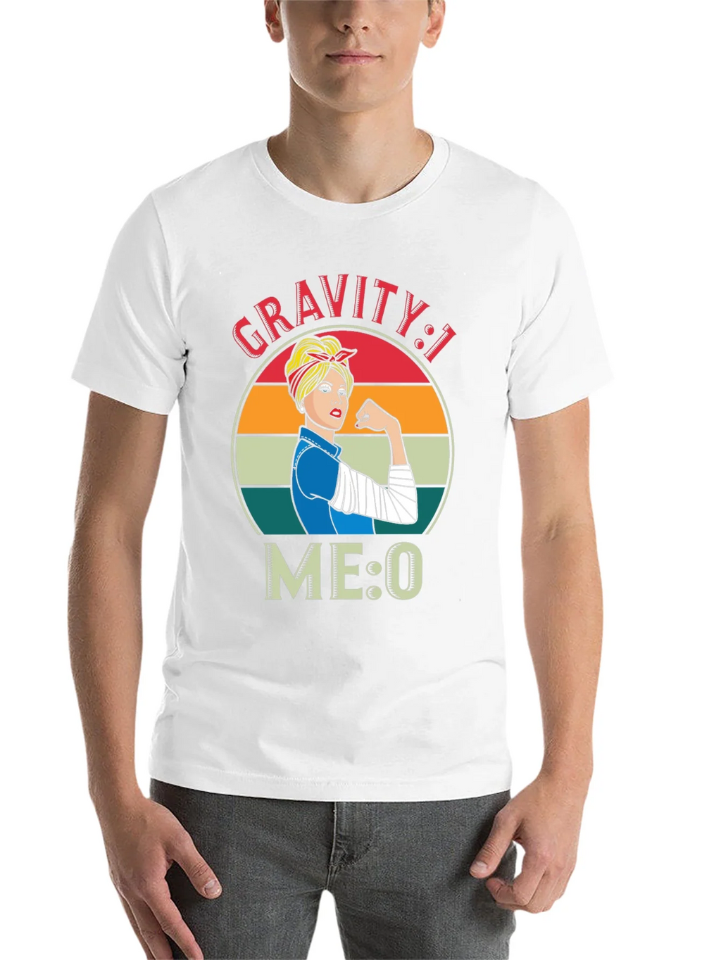 Gravity 1 Me 0 T-Shirt - Broken Arm Funny Get Well Soon product image 10