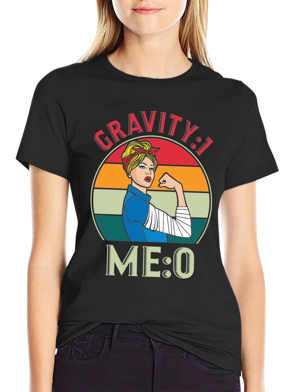 Gravity 1 Me 0 T-Shirt - Broken Arm Funny Get Well Soon product image 2