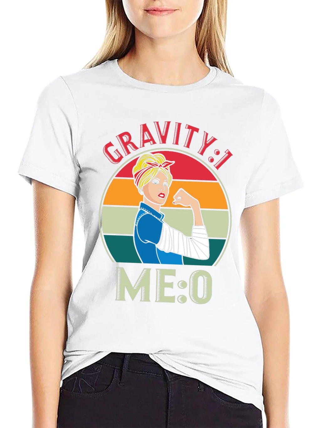 Gravity 1 Me 0 T-Shirt - Broken Arm Funny Get Well Soon product image 8