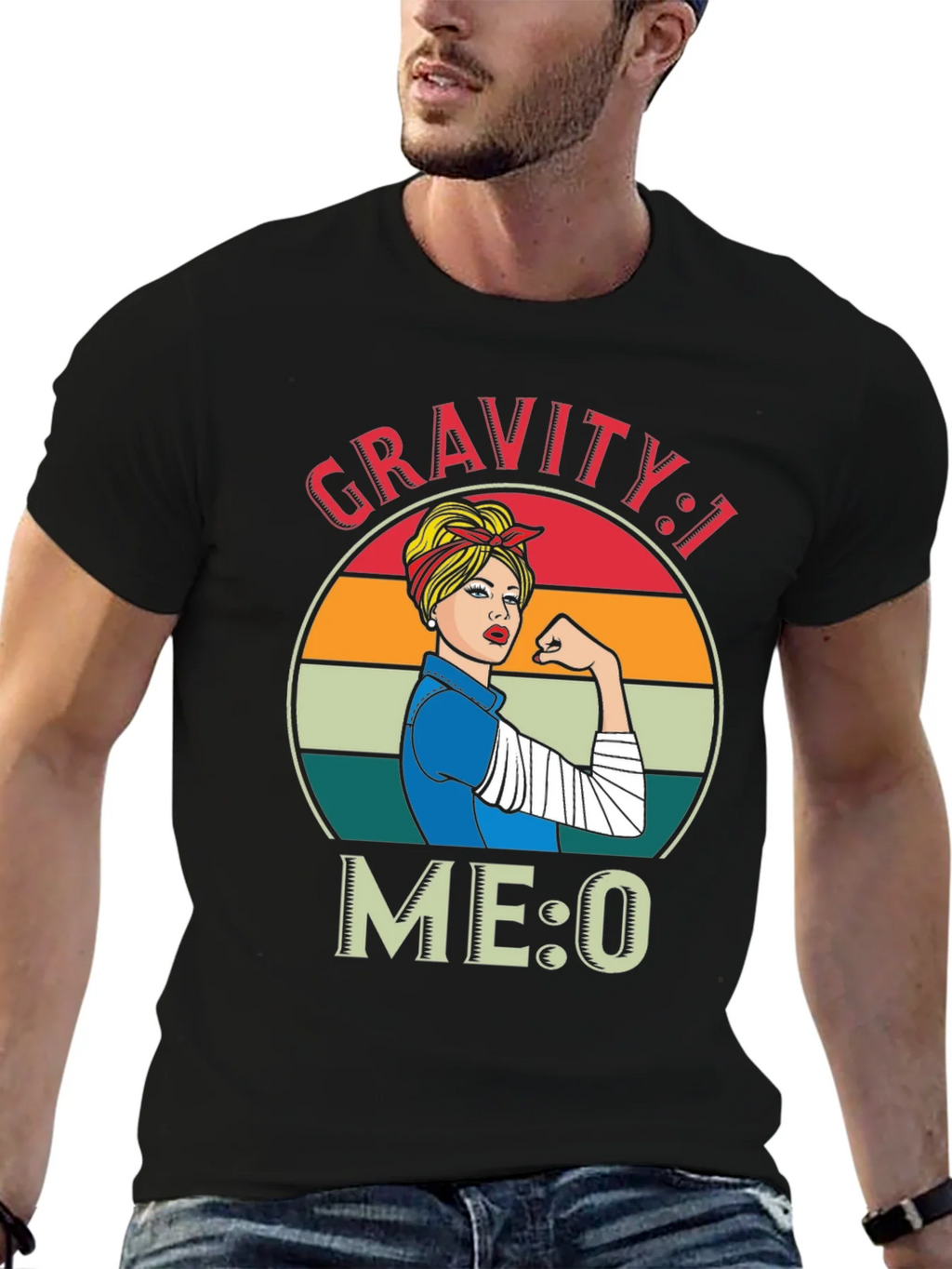 Gravity 1 Me 0 T-Shirt - Broken Arm Funny Get Well Soon product image 6