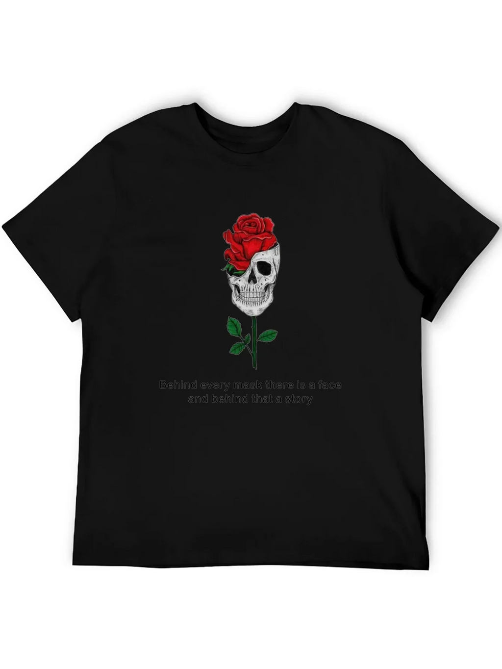 Skull Rose Graphic Tee - Behind Every Mask product image 5