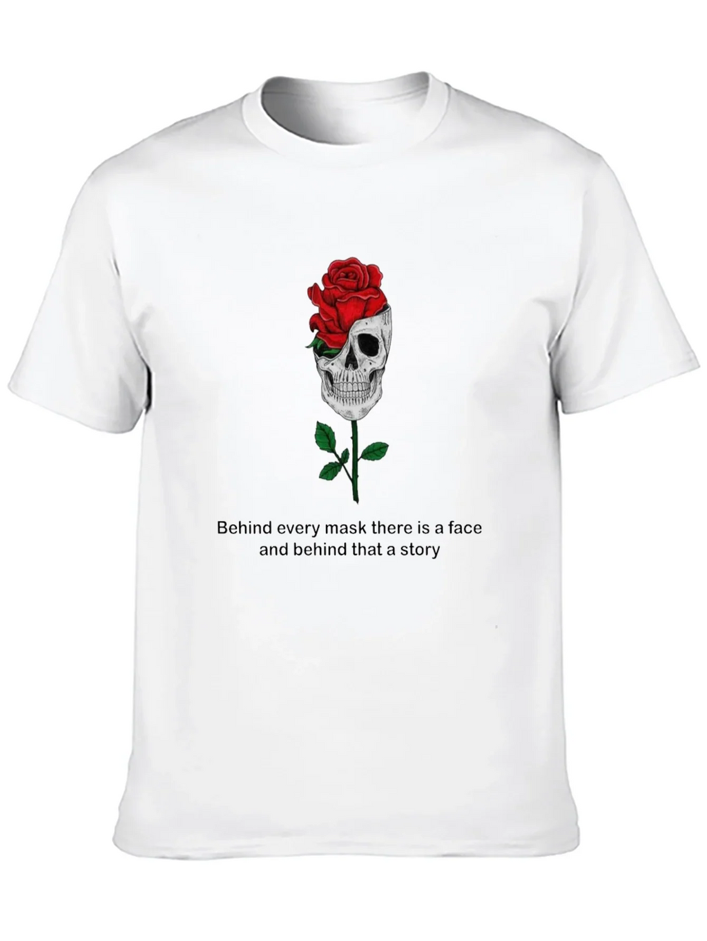 Skull Rose Graphic Tee - Behind Every Mask product image 9