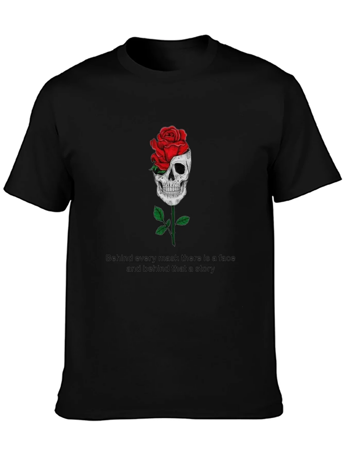 Skull Rose Graphic Tee - Behind Every Mask product image 3
