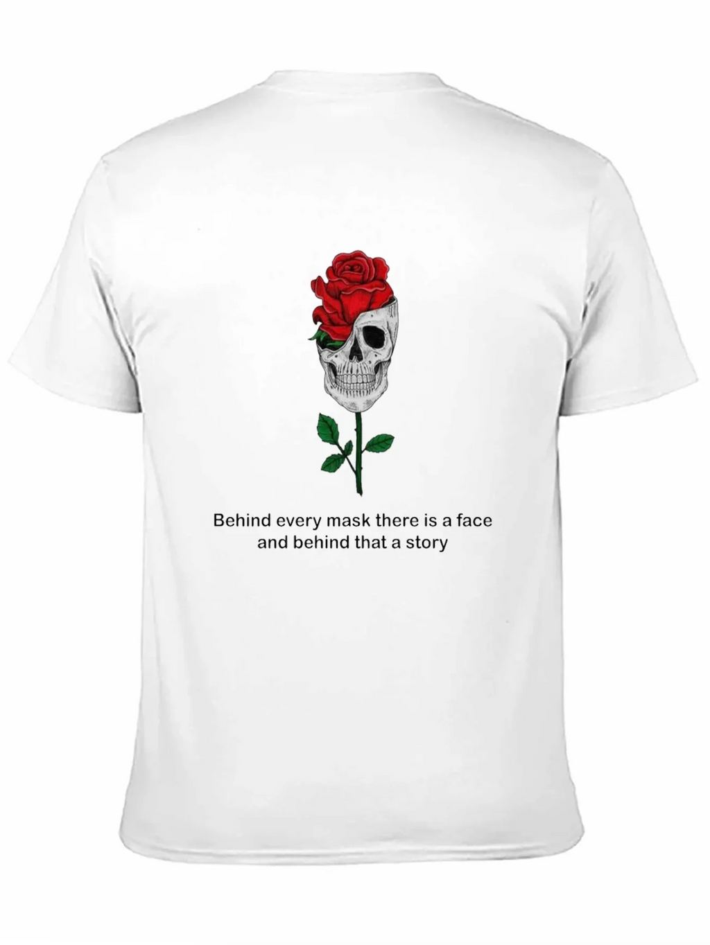 Skull Rose Graphic Tee - Behind Every Mask product image 10