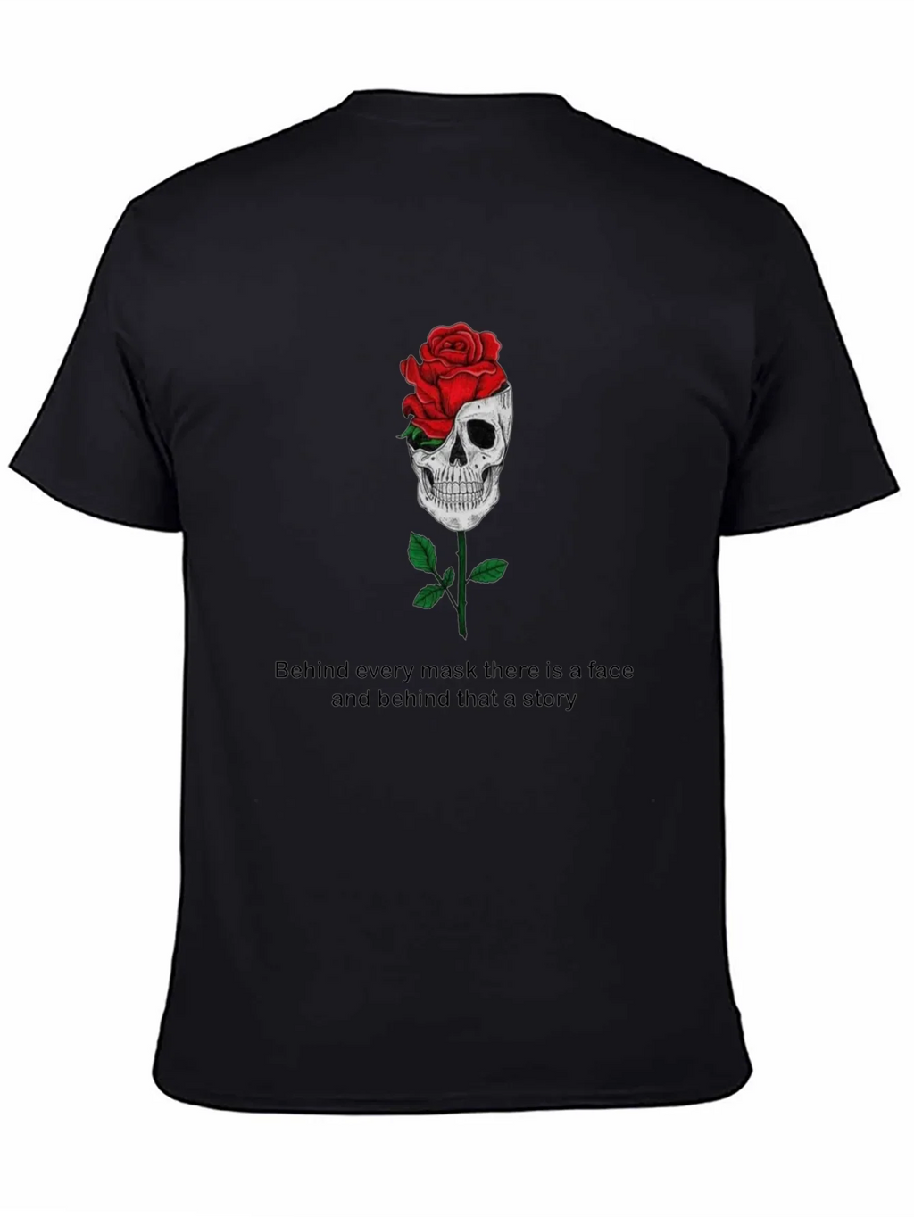Skull Rose Graphic Tee - Behind Every Mask product image 4