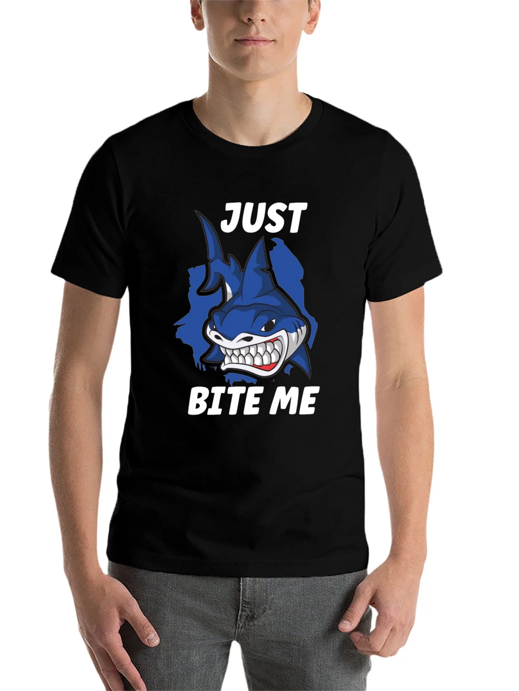 Just Bite Me Shark T-Shirt - Funny Novelty Tee product image 4