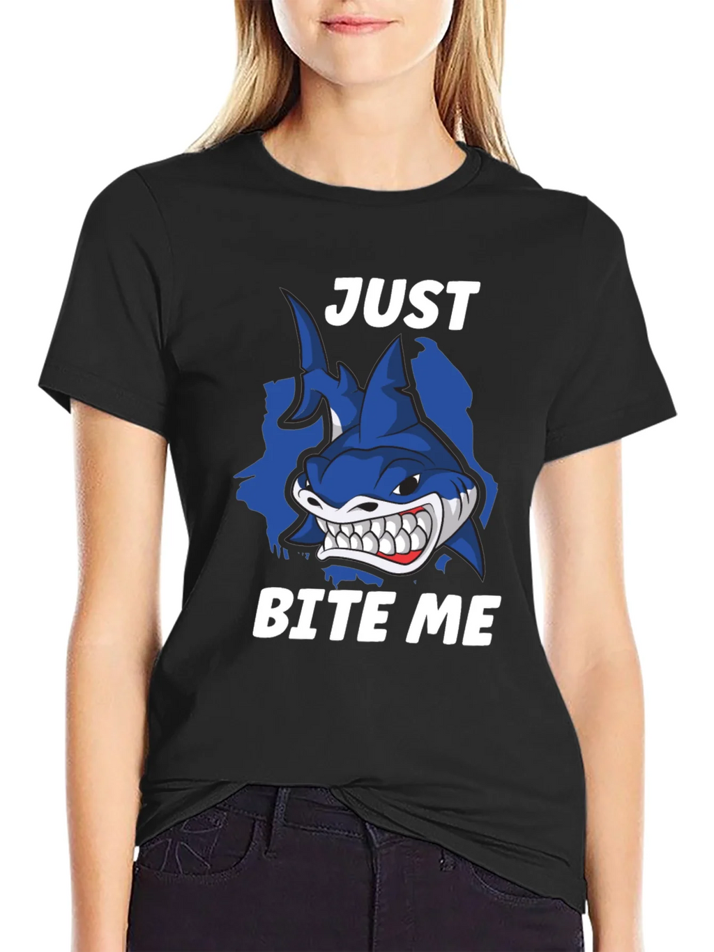 Just Bite Me Shark T-Shirt - Funny Novelty Tee product image 2