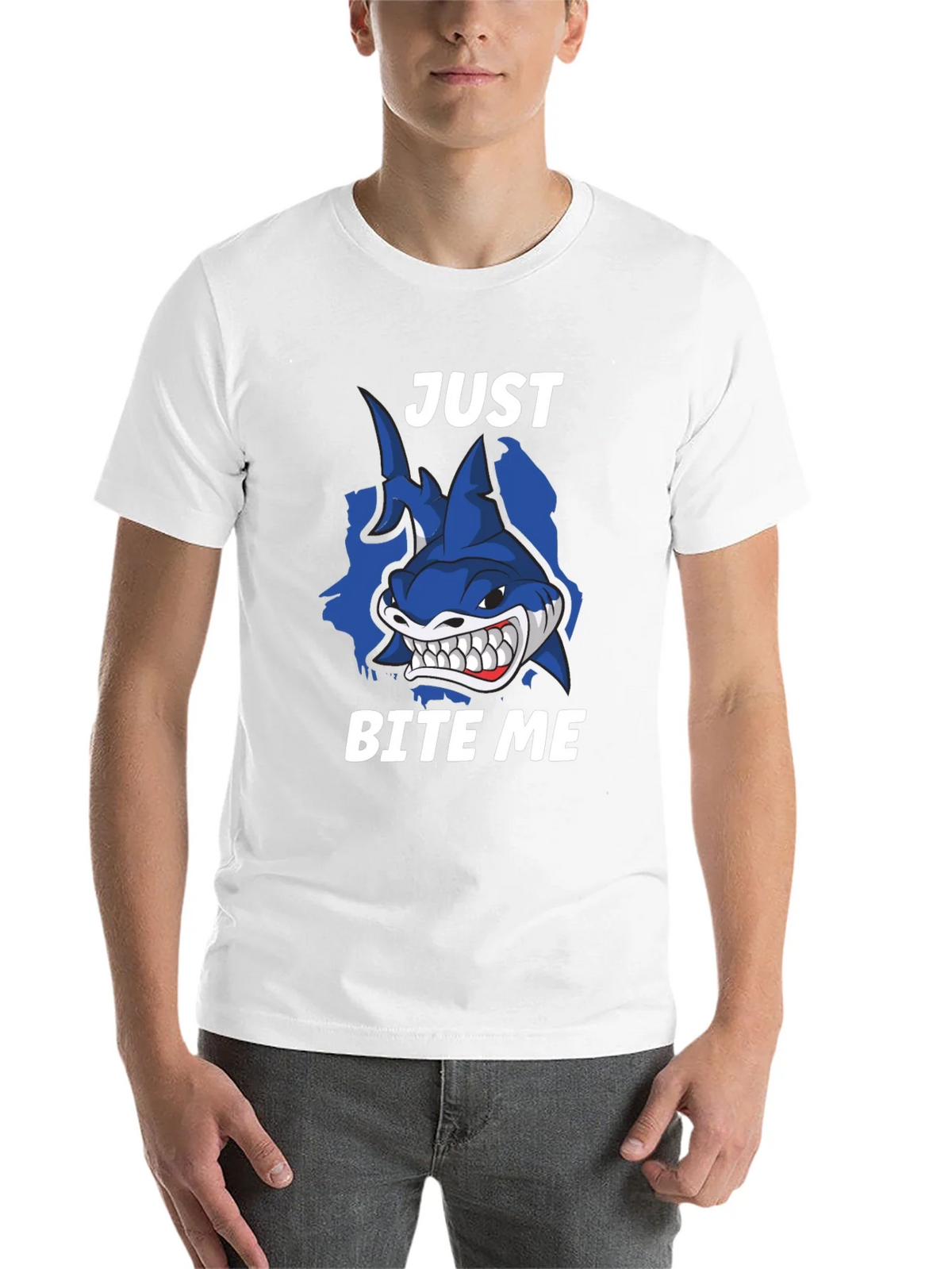 Just Bite Me Shark T-Shirt - Funny Novelty Tee product image 10