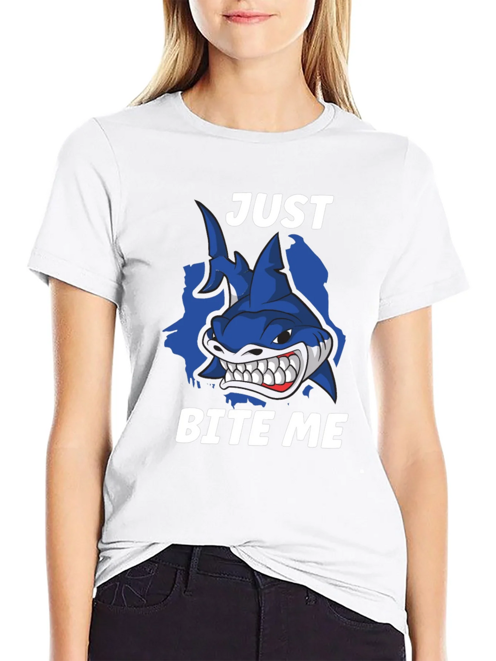 Just Bite Me Shark T-Shirt - Funny Novelty Tee product image 8