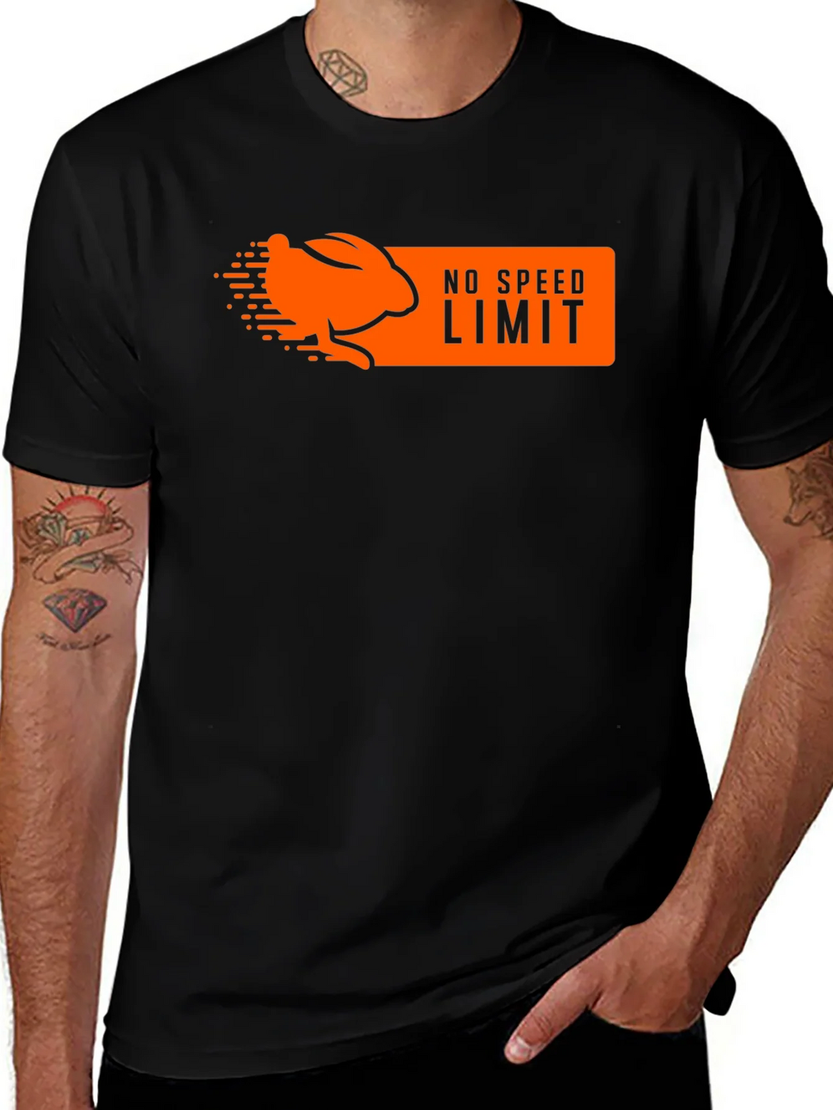 No Speed Limit Rabbit Graphic T-Shirt product image 1