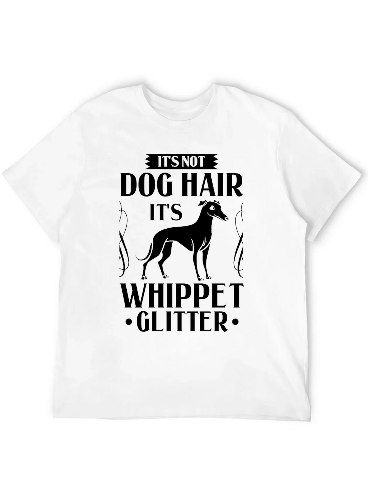 Its Not Dog Hair Whippet Glitter T-Shirt product image 11