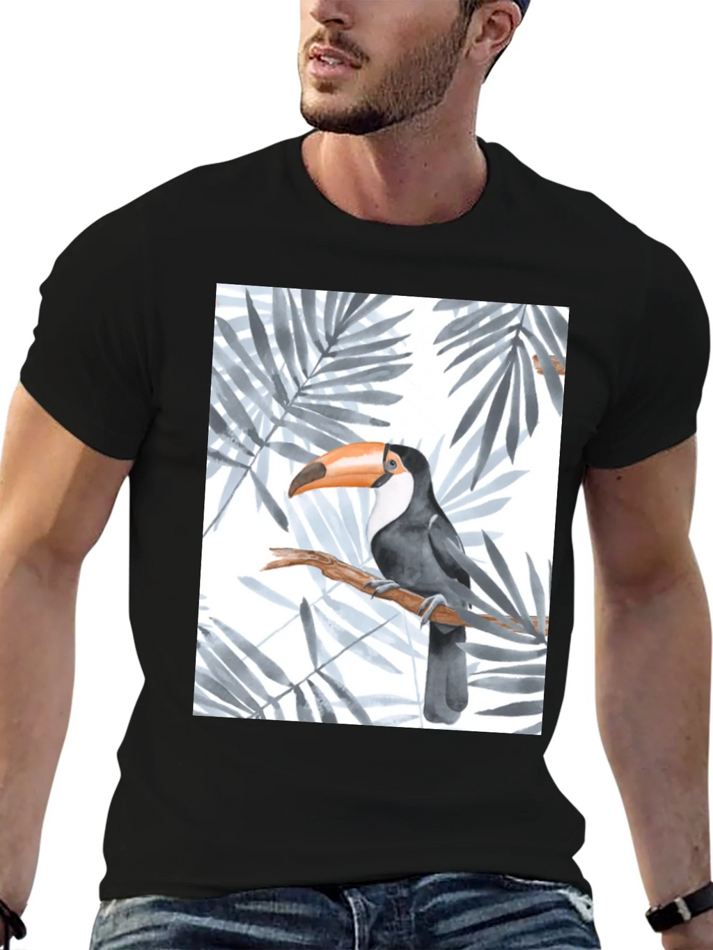 Toucan Graphic Black T-Shirt product image 6