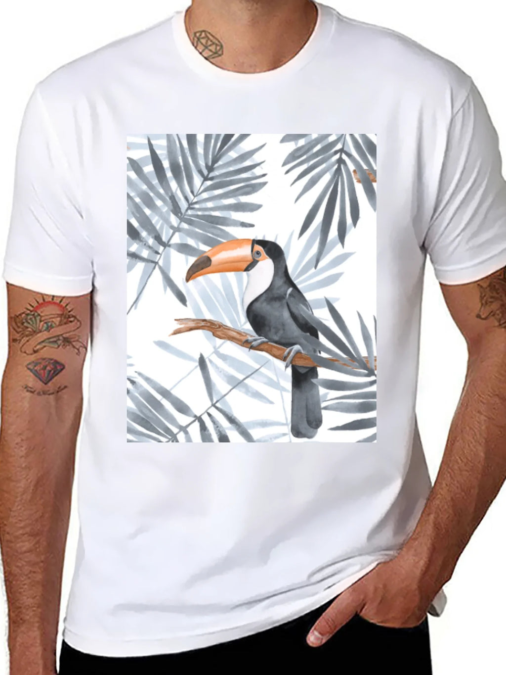 Toucan Graphic Black T-Shirt product image 7