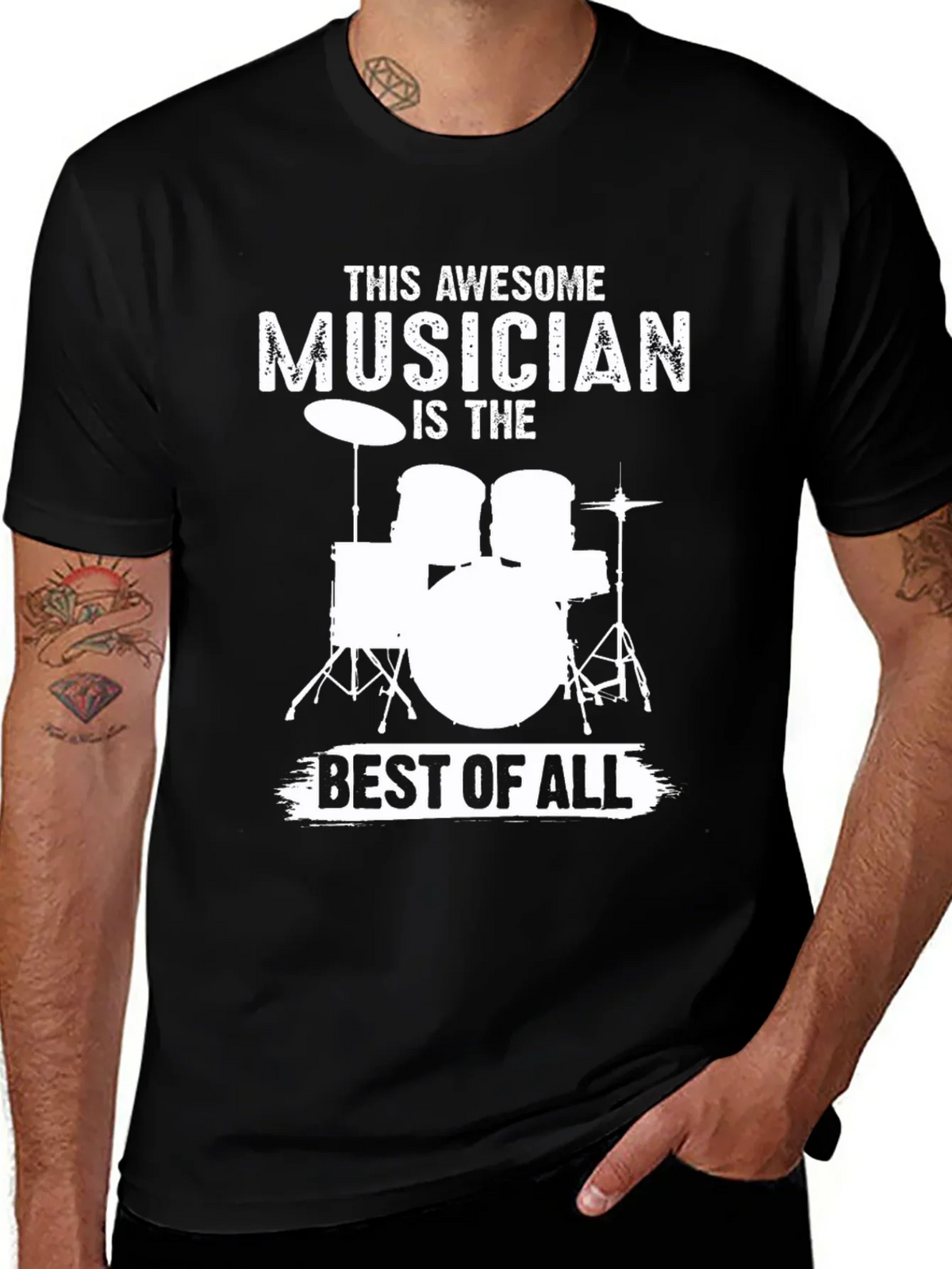 Awesome Musician Drum Set T-Shirt product image 1