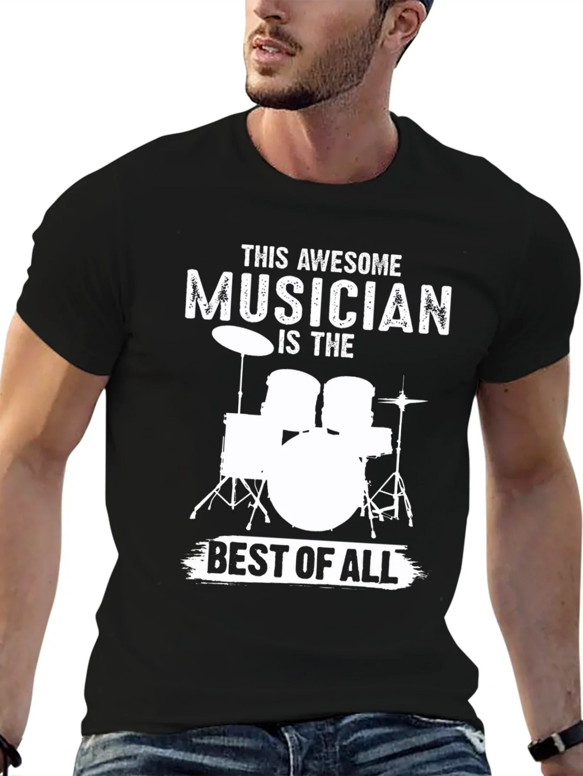 Awesome Musician Drum Set T-Shirt product image 6