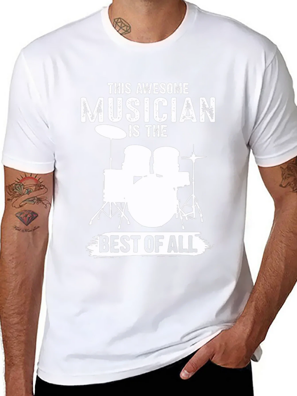 Awesome Musician Drum Set T-Shirt product image 7